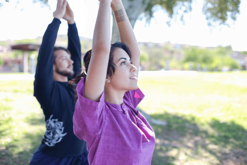 Stretching Woman